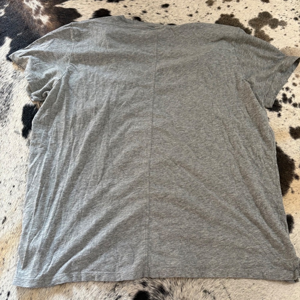 AYR The Vito Short Sleeve V-neck T-shirt in Gray Minimalist Basic Women Large - Picture 7 of 7